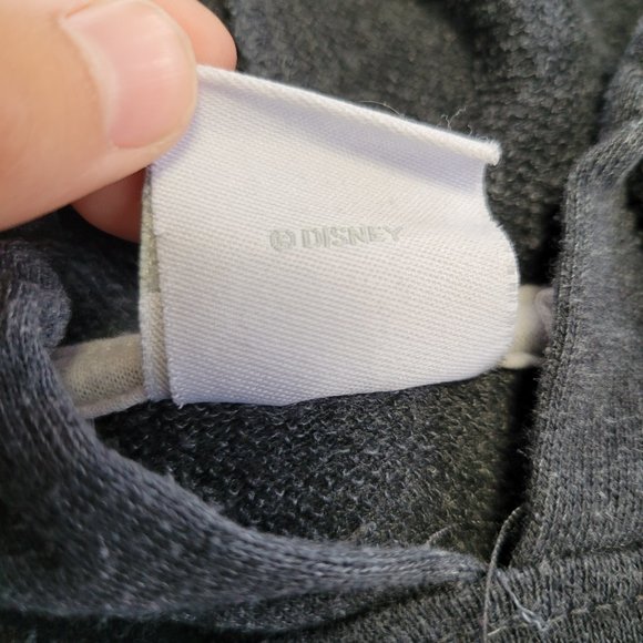 Disney | Kids Pullover Hoodie Sweater Gray Distressed Mickey Mouse Sweatshirt - Picture 4 of 10